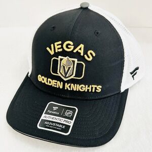 Fanatics Vegas Golden Knights Wordmark Hat Cap Adjustable Snapback Black NHL